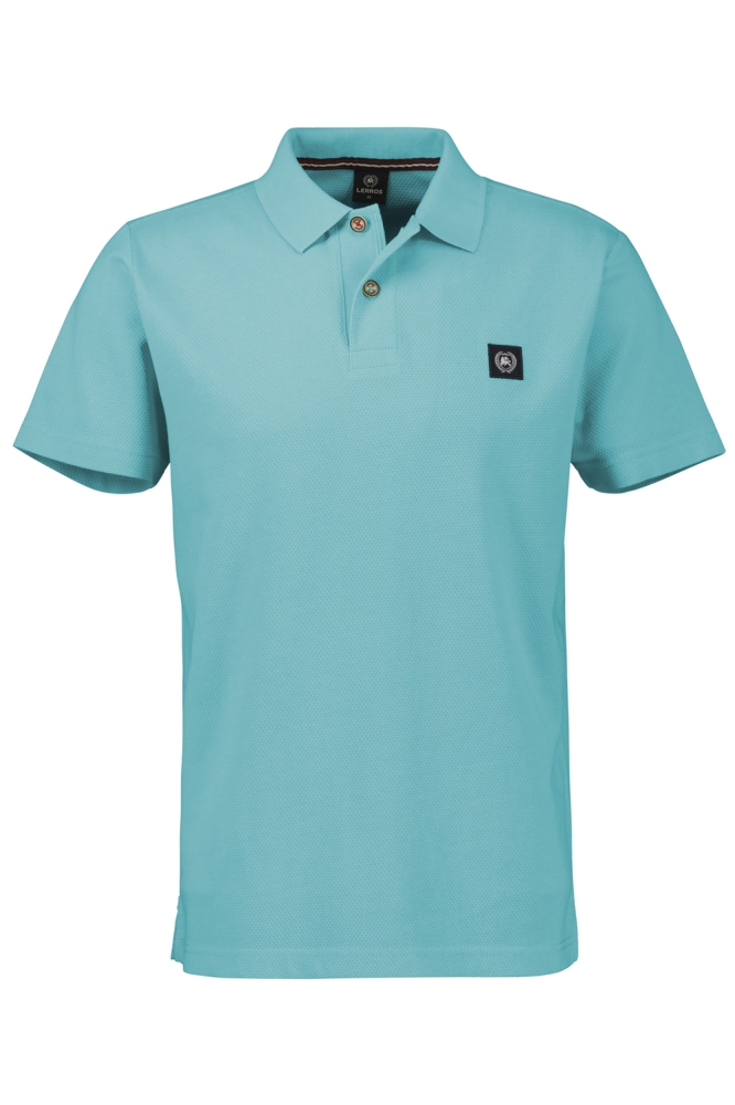 POLOSHIRT IN ZACHTE WAFELPIQUE KWALITEIT 2543204 456 COASTAL BLUE